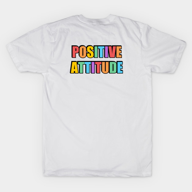 POSITIVE ATTITUDE rainbow text by InspireMe